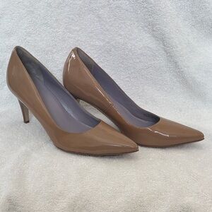 Cole Haan x NikeAir Patent Leather Tan Heels